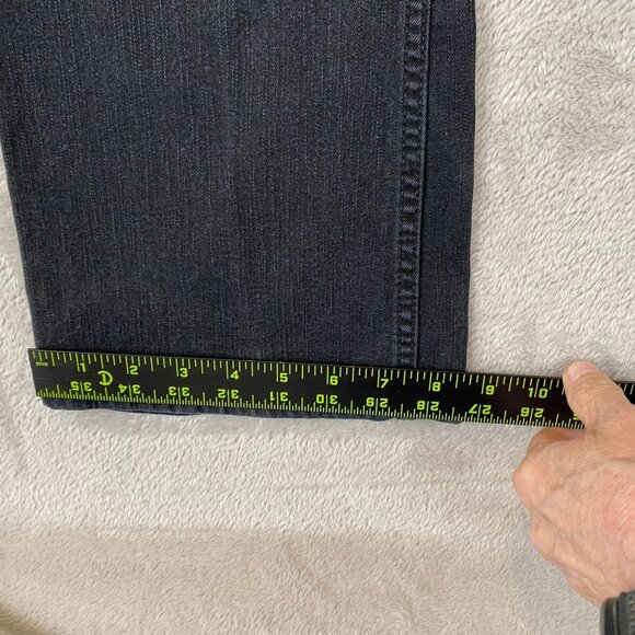 Levis Strauss Signature Jeans Misses 10 Long Bootcut Stretch Denim Black Cotton - Picture 4 of 11